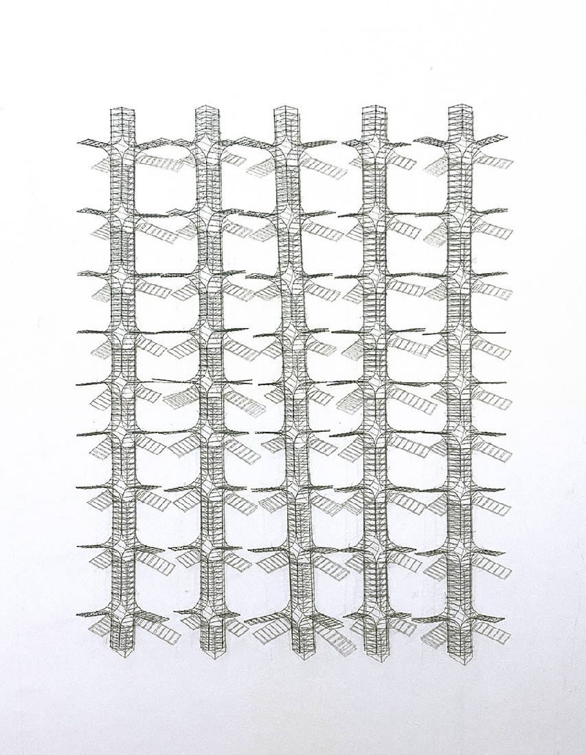 Hans Houwing, 5 losse staanders, 1-8-23, volièregaas, 93,5 x 72 x 9 cm.
PHŒBUS•Rotterdam