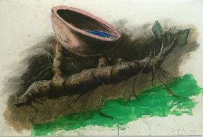 Pjotr Müller, 'Triffid', 2006, pastel en schoensmeer/papier, 0.68 x 0.97 m.
PHŒBUS•Rotterdam