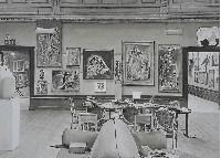 Johan van Oord, 'International Surrealist Exhibition', London,

cartoon: gewassen tekening in aquarel en potlood op papier, 27 x 36.6 cm.
PHŒBUS•Rotterdam