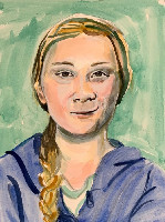 Helma Pantus, Greta Thunberg, 2019, aquarel. 44,5 x 34,5 cm
PHŒBUS•Rotterdam