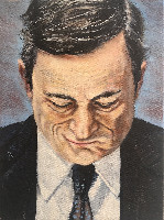 Helma Pantus, Il Salvatore (Mario Draghi) 2016, olieverf op doek. 43,5 x 32 cm
PHŒBUS•Rotterdam