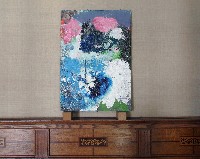 Marc Raven, verticaal werk met roze en donkerblauw, 2019, olie, alkyd, pigment, papier / paneel, 54 x 37 x 4 cm.
PHŒBUS•Rotterdam