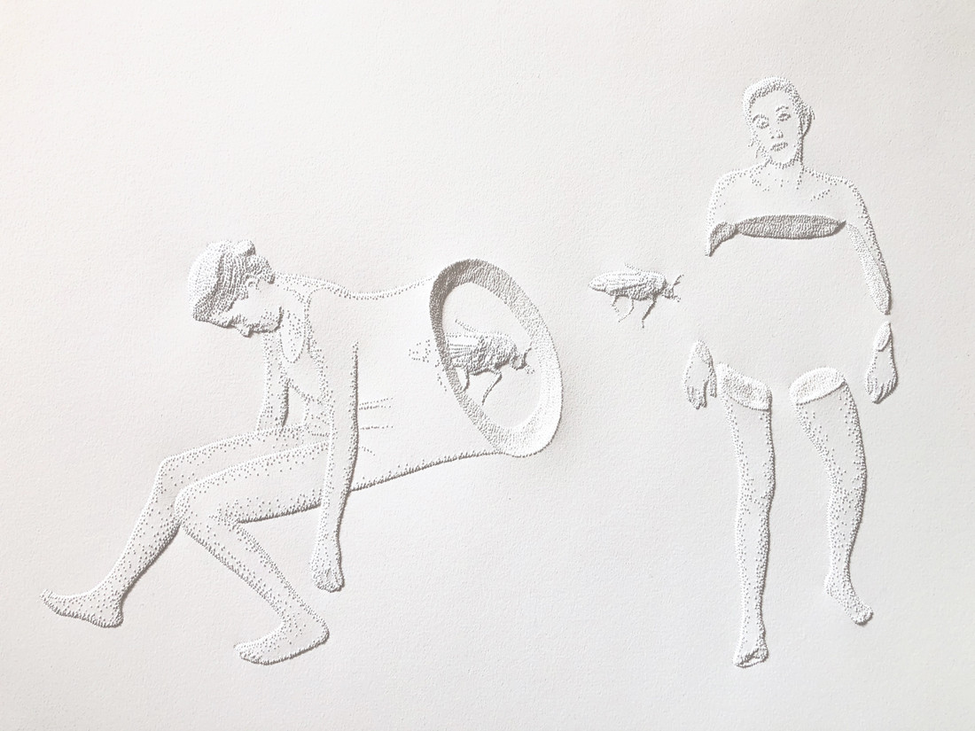 Amparo Sard,  [precarious reactions], 2020, perforated paper,  32 x 48 cm. 
PHŒBUS•Rotterdam