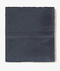 Willy de Sauter, z.t. 2006, gepigmenteerde krijtlagen op panelen [zwart],

één uit reeks van twee, elk 40 x 37, h 1.7 cm.
PHŒBUS•Rotterdam