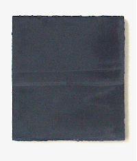 Willy de Sauter, z.t. 2006, gepigmenteerde krijtlagen op panelen [zwart],

één uit reeks van twee, elk 40 x 37, h 1.7 cm.
PHŒBUS•Rotterdam