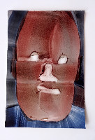 Eva-Maria Schön, ‘ZU-ZWEIT-SEIN’, 2020, waterverf met paletmes aangebracht en ‘geblazen’ (bij mond en ogen) op papier: ‘Doppeltstücke’, elk element 30 x 24 cm.
PHŒBUS•Rotterdam