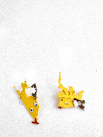 Ken'ichiro Taniguchi, Hecomi Garactoring - Reindeers - 2020, Compressed PVC, Brass, Steel, Acrylic plate; #11 = 24 x 21 x 2.5 cm. #12 = 25 x 22 x 2 cm.
PHŒBUS•Rotterdam