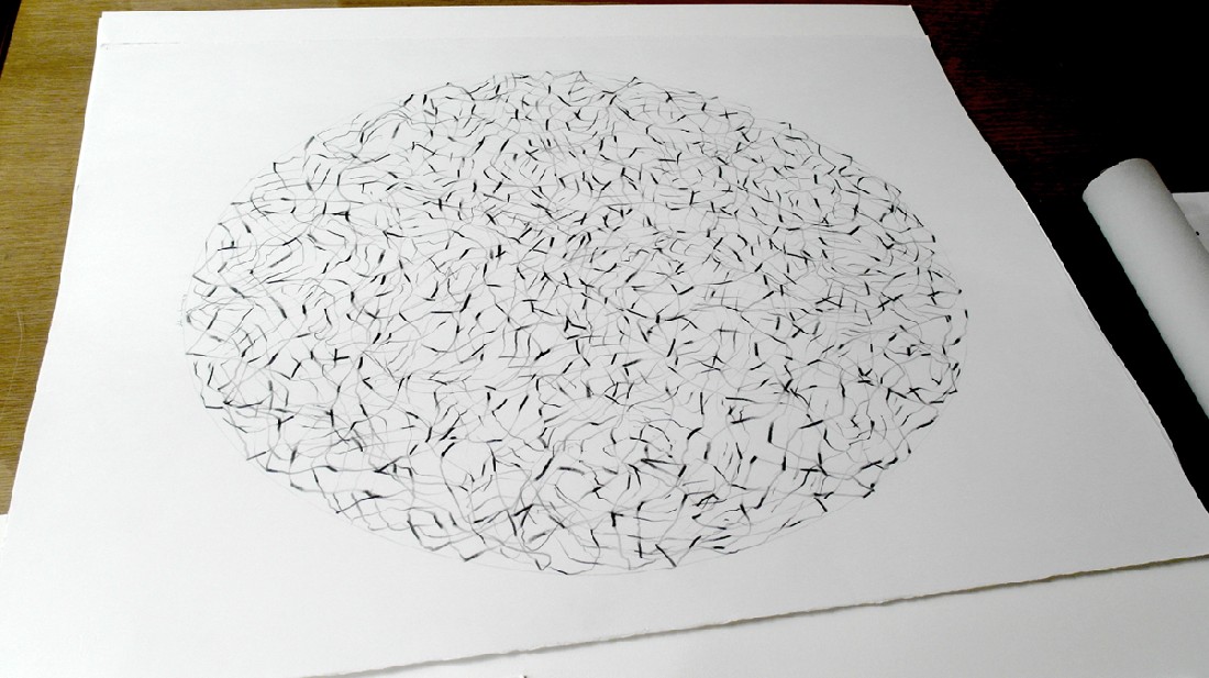 Bram Zwartjens, z.t. [ovaal],1999, potlood op papier, 0.50 x 0.70 m.
PHŒBUS•Rotterdam